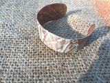Sandstone 1 inch form-folded copper cuff