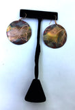 Butterfly Large Round Flamed Earrings