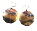 Dragonfly   Large  Round  Earrings