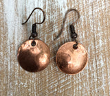 Itty Bitty Round Copper Domed Earrings