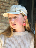 Coral Large Round Earrings