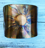Blossom 2 inch  Copper Cuff Bracelet
