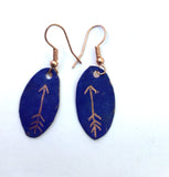 Northern Direction Cobalt Oval Earrings