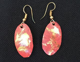 coral 1 inch form-folded earring