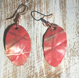 Coral  Small Oval Earrings