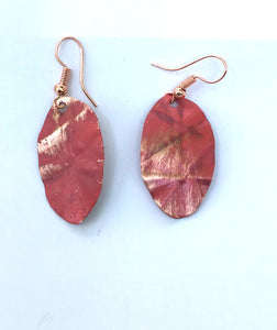 Coral  Small Oval Earrings