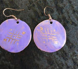 Three Strikes Lilac Earrings