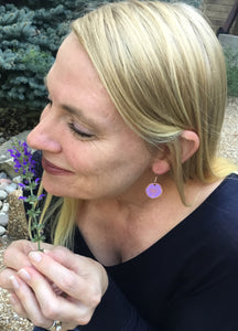 Dainty Lilac Flower Earrings