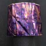 purple 2 inch form-folded copper cuff